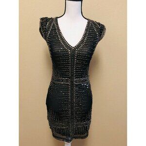 Diamond for Eden Dress HEAVY BEADED studded / SHIRT Designer Dress Size 0